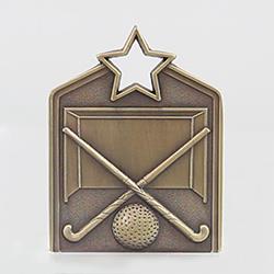 Shield Medal Hockey 60mm Gold