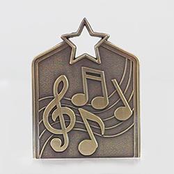 Shield Medal Music 60mm Gold