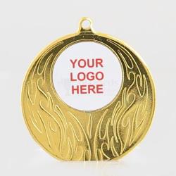 Firestorm Personalised Medal 50mm - Shiny Gold