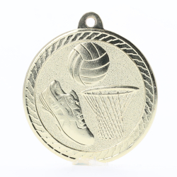 Chevron Netball Medal 50mm - Gold