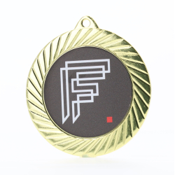 Rosette Personalised Medal 70mm Gold 