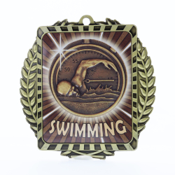 Lynx Wreath Swimming Medal Gold