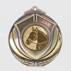 Two Tone Equestrian Medal 50mm Gold