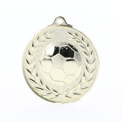Wreath Soccer Medal 50mm Gold