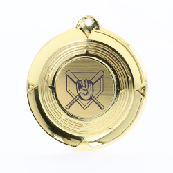 Deluxe Baseball Medal 50mm Gold