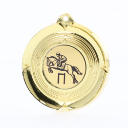 Deluxe Showjumping Medal 50mm Gold