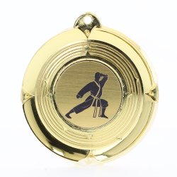 Deluxe Karate Medal 50mm Gold