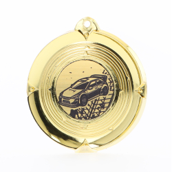 Deluxe Rally Car Medal 50mm Gold