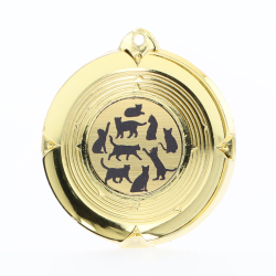 Deluxe Cat Medal 50mm Gold