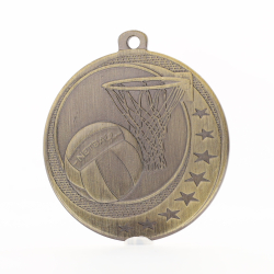 Netball Wayfare Medal Gold 50mm