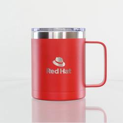 Red Double Wall Mug with Handle 400ml