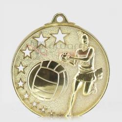 Star Netball Medal 52mm Gold