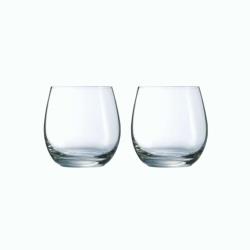 Pair of 320ml Arcoroc Stemless Wine Glasses