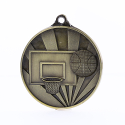 Sunrise Basketball Medal 50mm Gold
