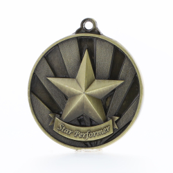 Sunrise Star Performer Medal 50mm Gold