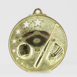 Star Baseball Medal 52mm Gold