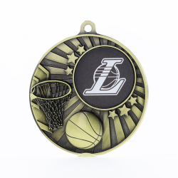 Impact Basketball Logo Medal Gold 50mm