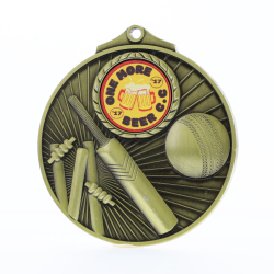 Cricket Insert Medal Gold 70mm 