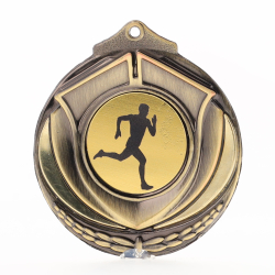 Two Tone Gold Medal 50mm - Male Runner