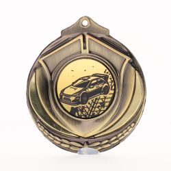 Two Tone Gold Medal 50mm - Rally Car