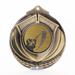 Two Tone Gold Medal 50mm - Trap Shooting