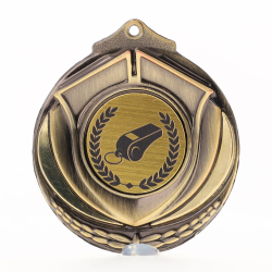 Two Tone Gold Medal 50mm - Whistle