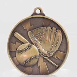 Lightning Series Baseball Medal 50mm Gold 