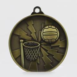 Lightning Netball Medal 55mm Gold 