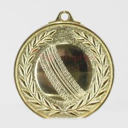 Wreath Cricket Medal 50mm Gold