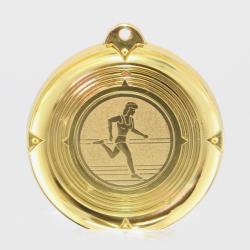 Deluxe Female Runner Medal 50mm Gold