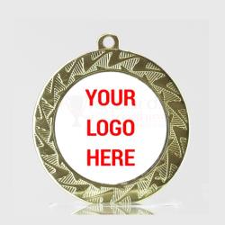 Jagged Personalised Medal 70mm Gold