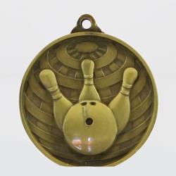 Global Tenpin Bowling Medal 50mm Gold 