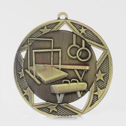Stellar Gymnastics Medal 70mm Gold
