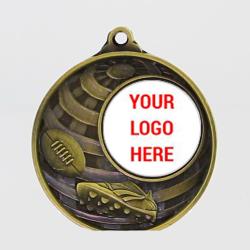 Global AFL Logo Medal 50mm Gold 