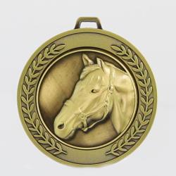 Heavyweight Horse Medal 70mm Gold