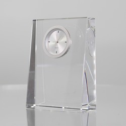 Rikaro Optical Crystal Wedge Clock 100mm