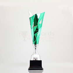 Origami Cup Silver/Green 375mm