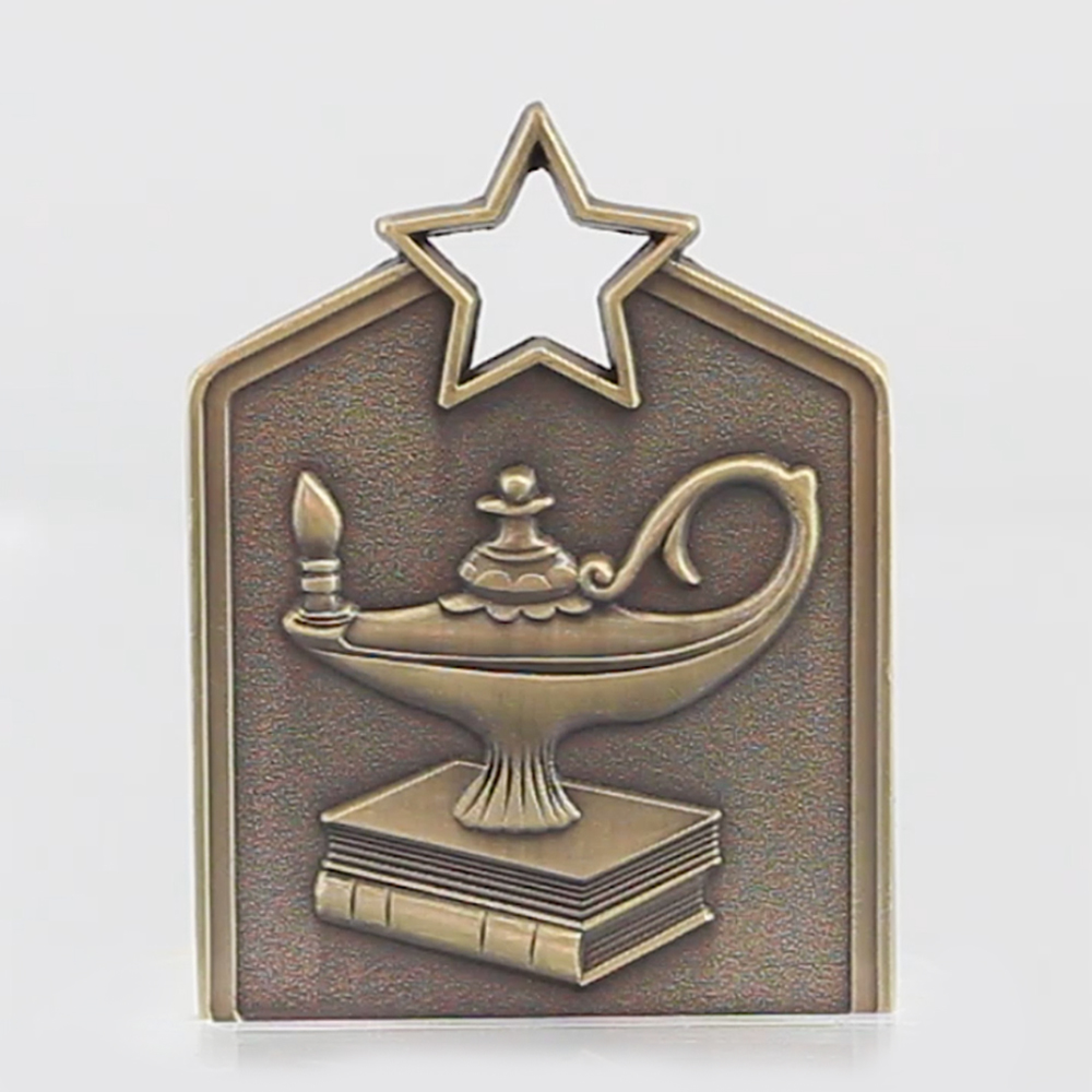 Shield Academic Medal 60mm Gold 