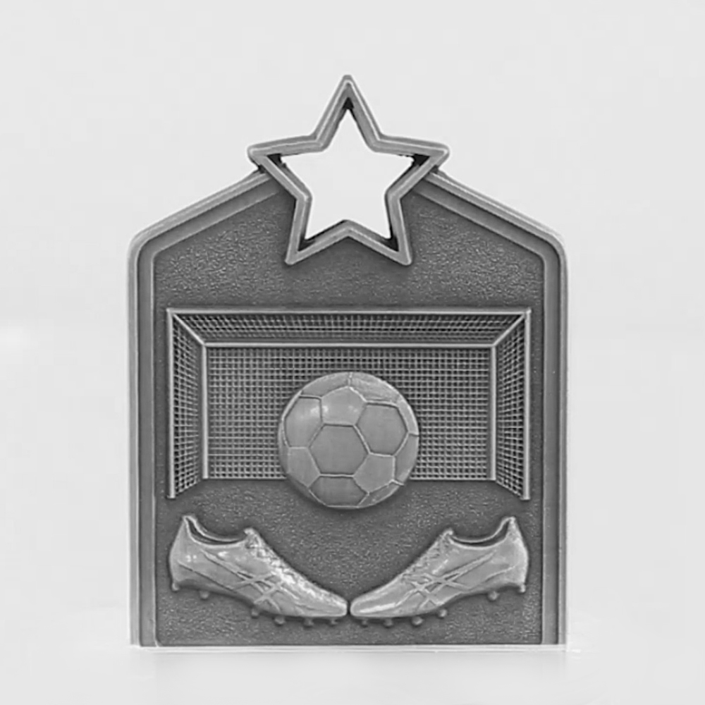 Shield Medal Soccer 60mm Silver