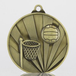 Sunrise Netball Medal 70mm Gold 
