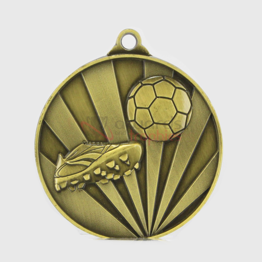 Sunrise Soccer Medal 70mm Gold 