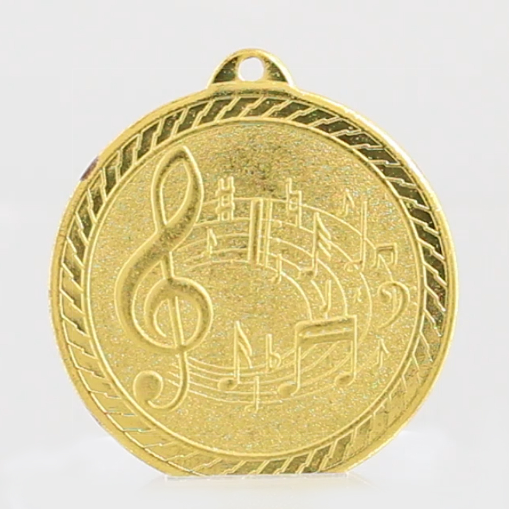 Chevron Music Medal 50mm - Gold