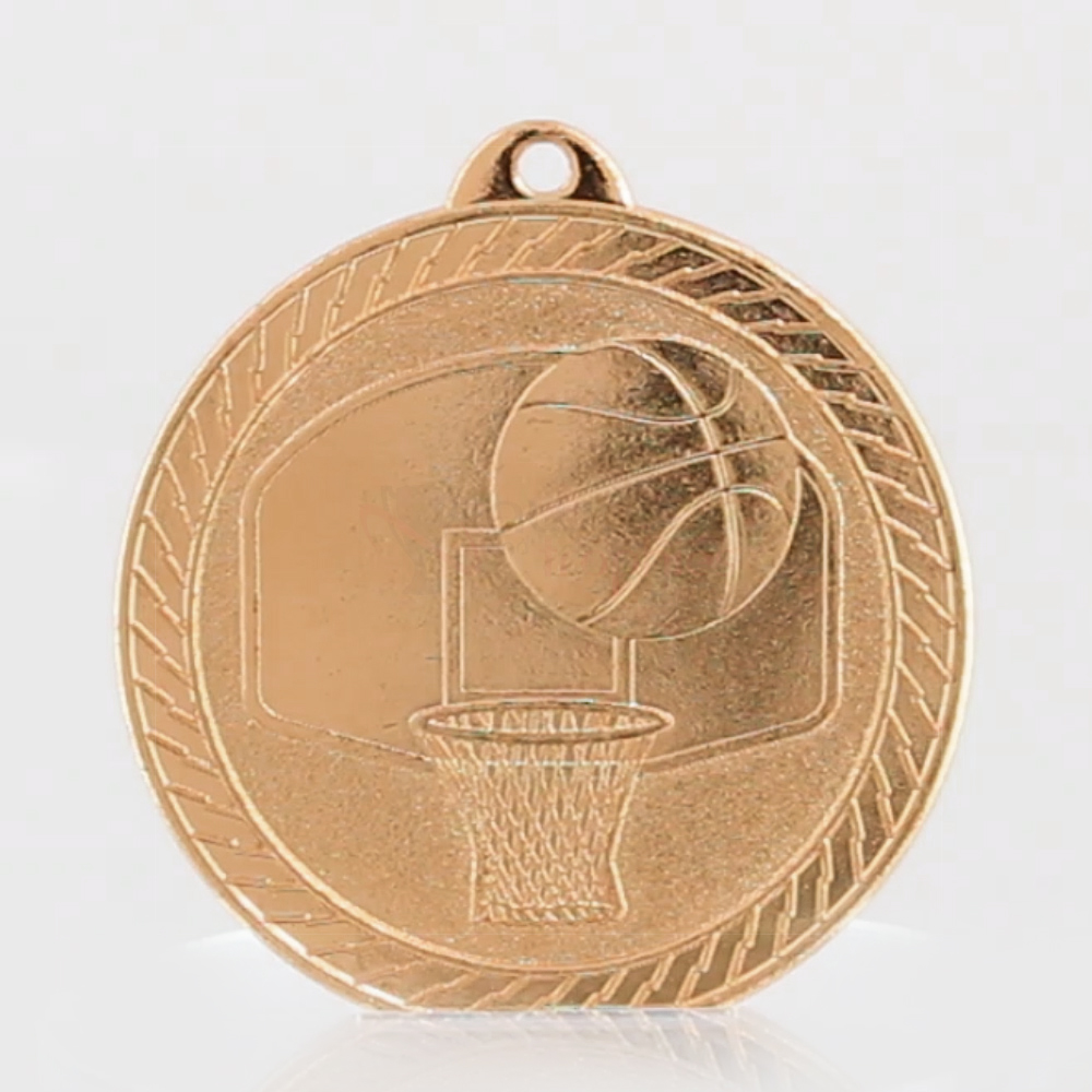 Chevron Basketball Medal 50mm - Bronze