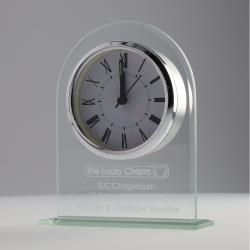 Curved Glass Clock - 165mm