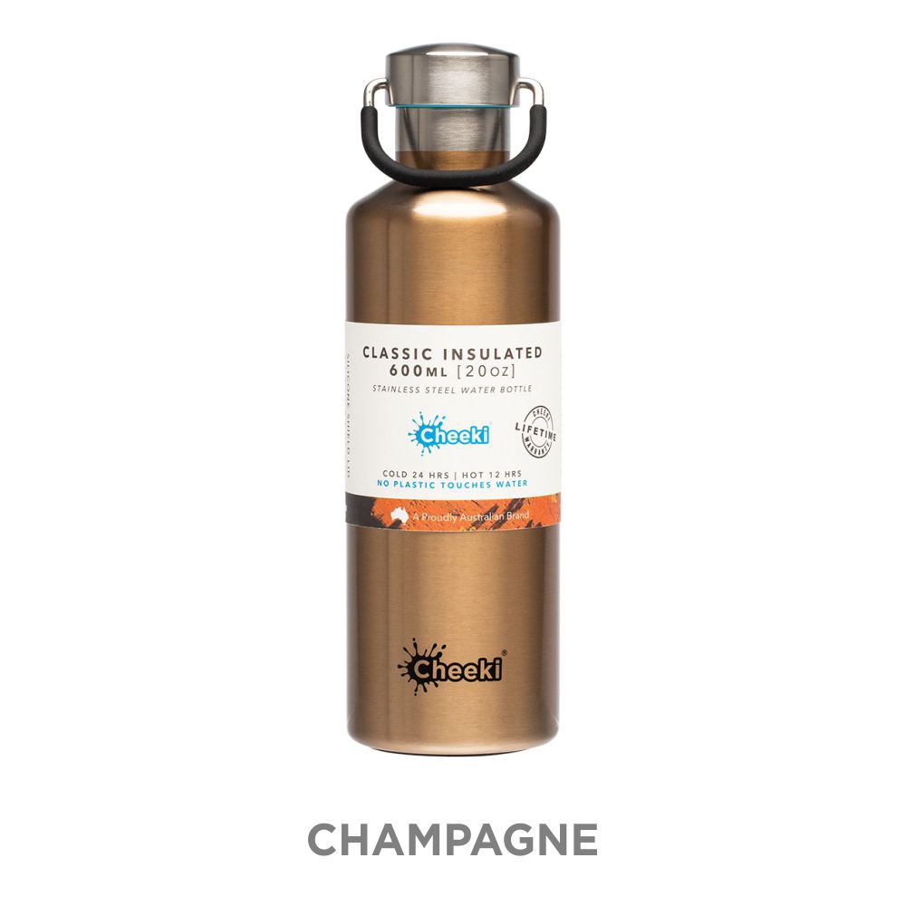 Cheeki Insulated Water Bottle 600ml - Champagne