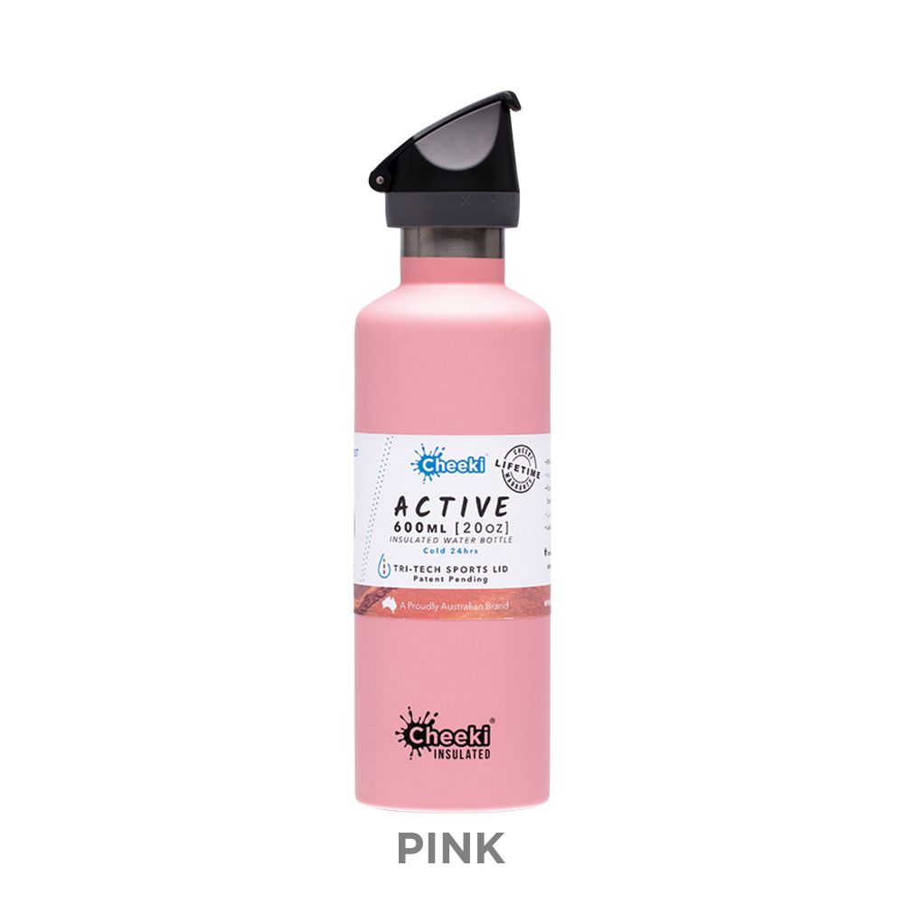 Cheeki Insulated Sports Bottle 600ml - Pink
