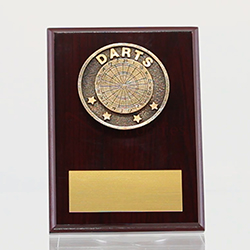 Spartan Darts Walnut Plaque 150mm