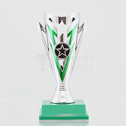Star Flash Cup Silver/Green 180mm