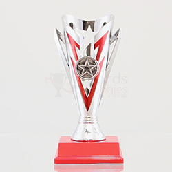 Star Flash Cup Silver/Red 180mm