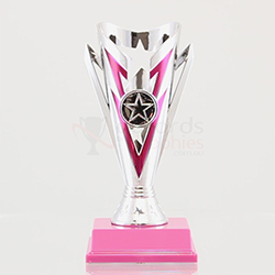 Star Flash Cup Silver/Pink 180mm